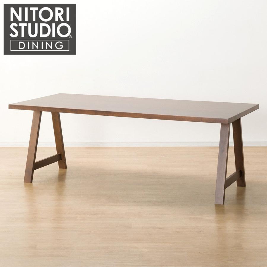 ニトリ 幅200cm ダイニングテーブル(Nコレクション T-06A 200 MBR) 6人