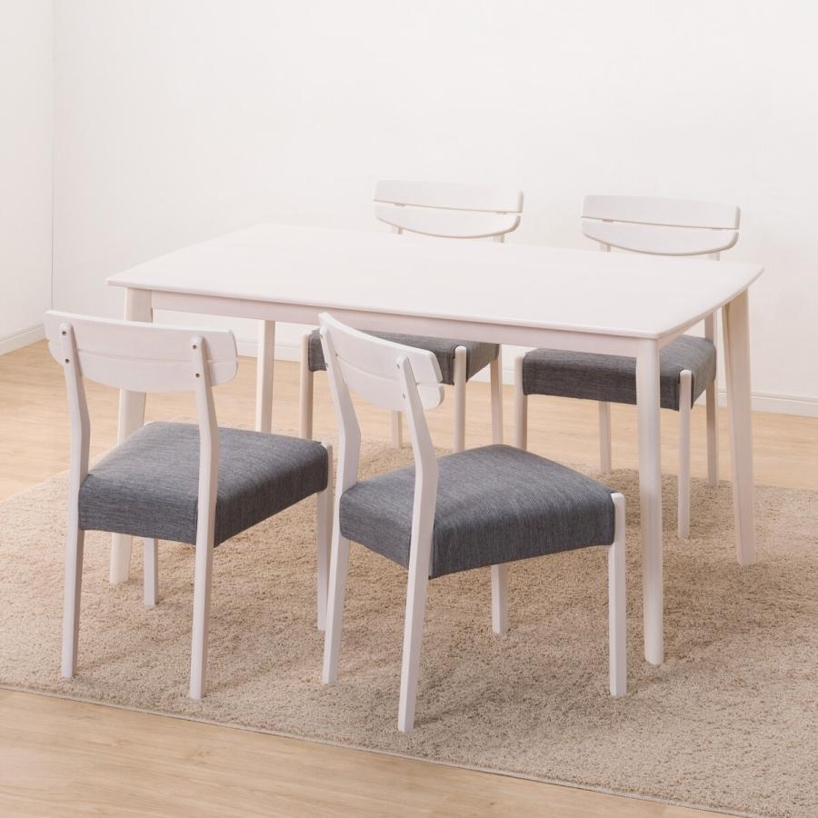 ニトリ 幅135 ダイニングテーブル5点セット（DTアルナスDF135WW