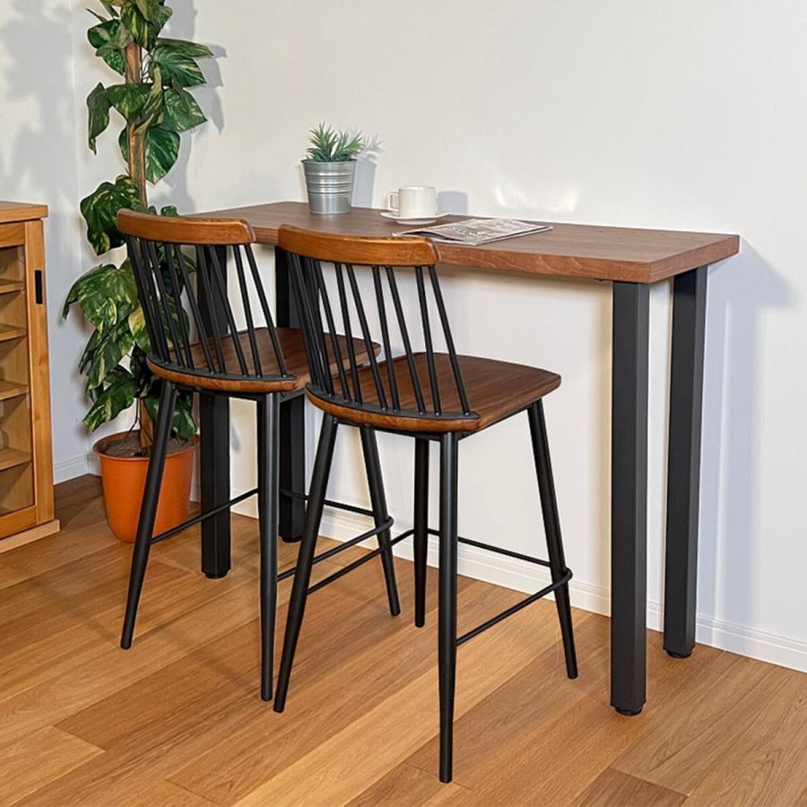 ニトリ（NITORI） 天然木ニレ無垢集成材 カウンターチェア(MBR