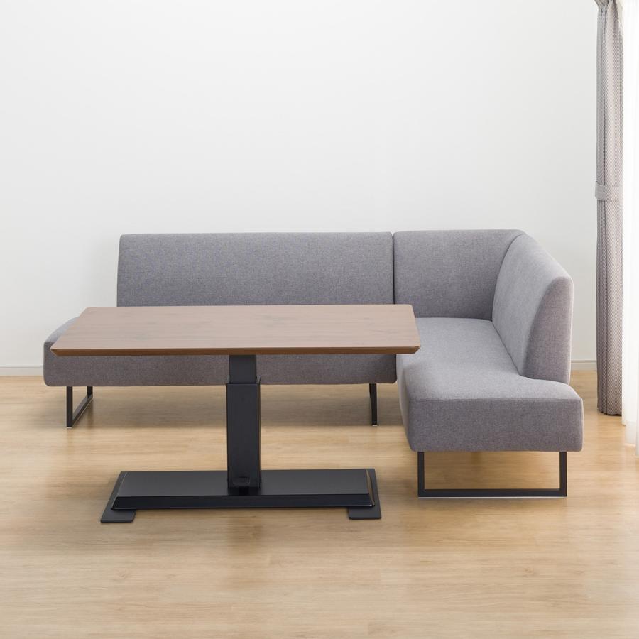 ニトリ 昇降リビングダイニングテーブル3点セット(LC-004 135 MBR/左