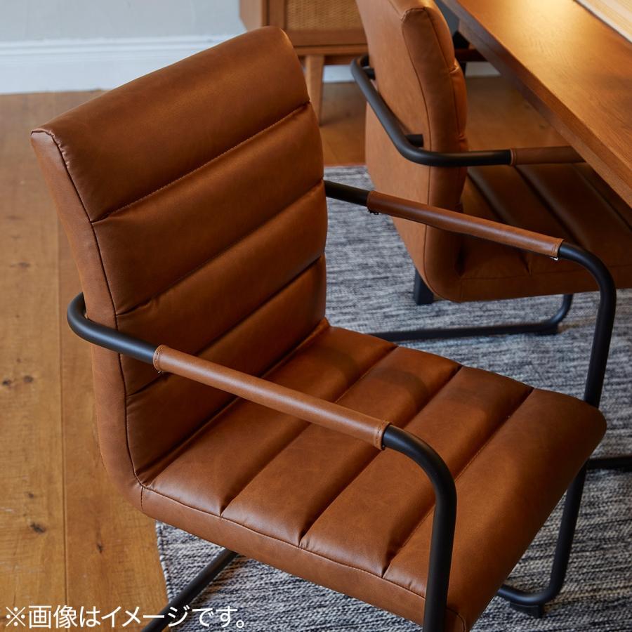 ニトリ 肘付き ダイニングチェア Nシールド ANV001キャメル/BK ニトリ 肘付き ダイニングチェア Nシールド ANV001キャメル/BK