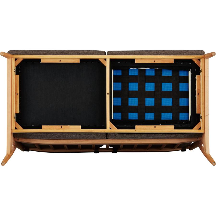 ニトリ（NITORI） 布張り2人掛けリビングソファ(HA302 LBR/BR