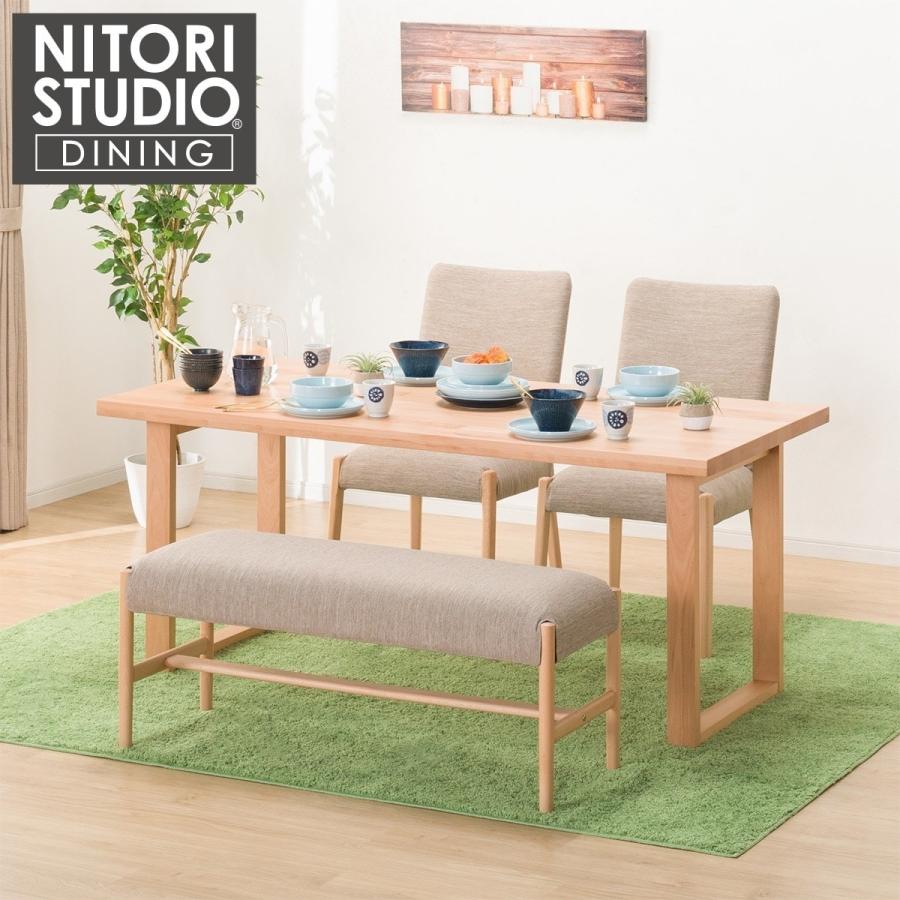 グリーン・ホワイト系 完成品♪ ニトリ ダイニングテーブル4点セット(N