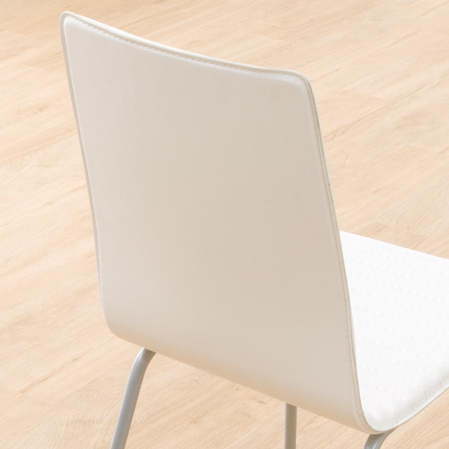 ニトリ ダイニングチェア (クーボ3 PVC WH/SI) 食卓椅子 ニトリ ダイニングチェア (クーボ3 PVC WH/SI) 食卓椅子