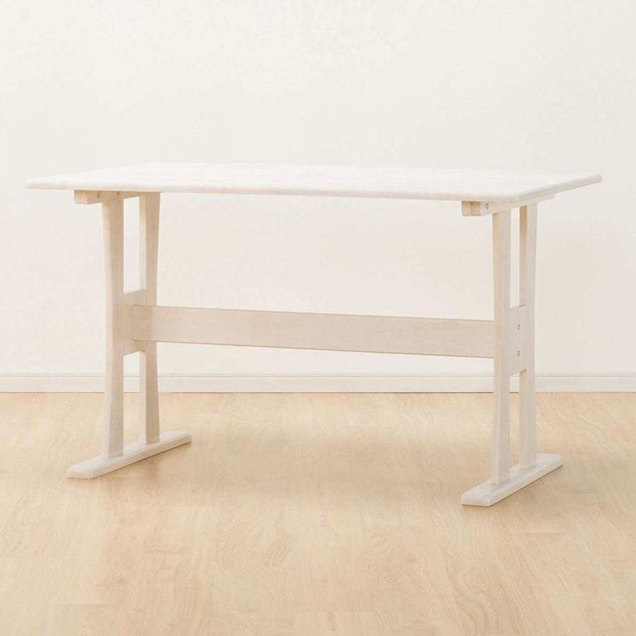 ニトリ 幅120cm ダイニングテーブル5点セット(DTファンシー120WH/DC