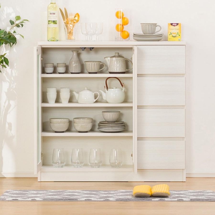 ニトリ（NITORI） 薄型キャビネット(アニー90TH WW) サイドボード