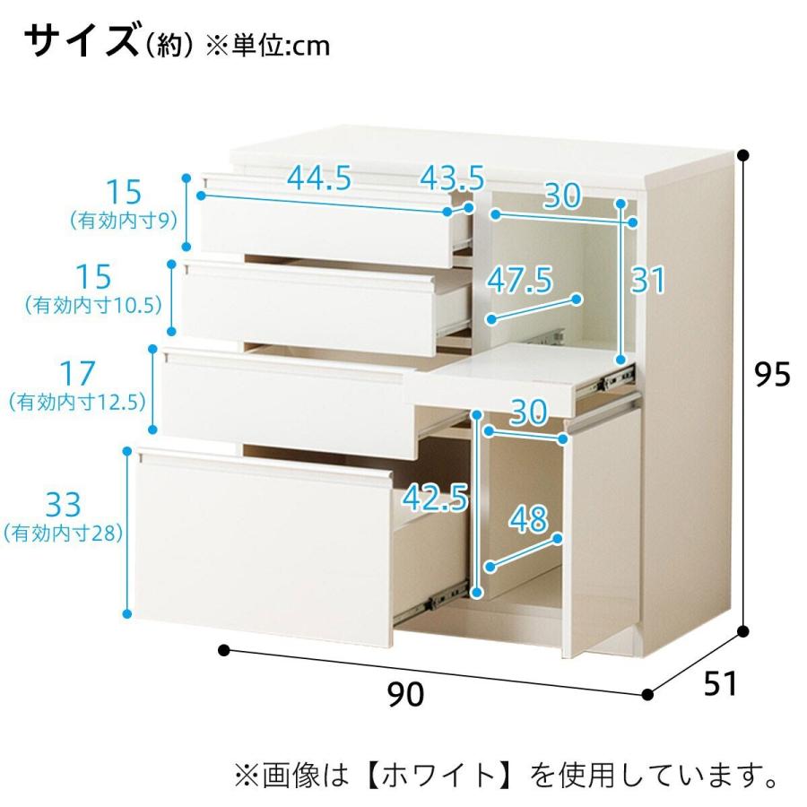 ニトリ キッチンカウンター(レジューム90SH-R DBR) キッチン収納 ニトリ キッチンカウンター(レジューム90SH-R DBR) キッチン収納