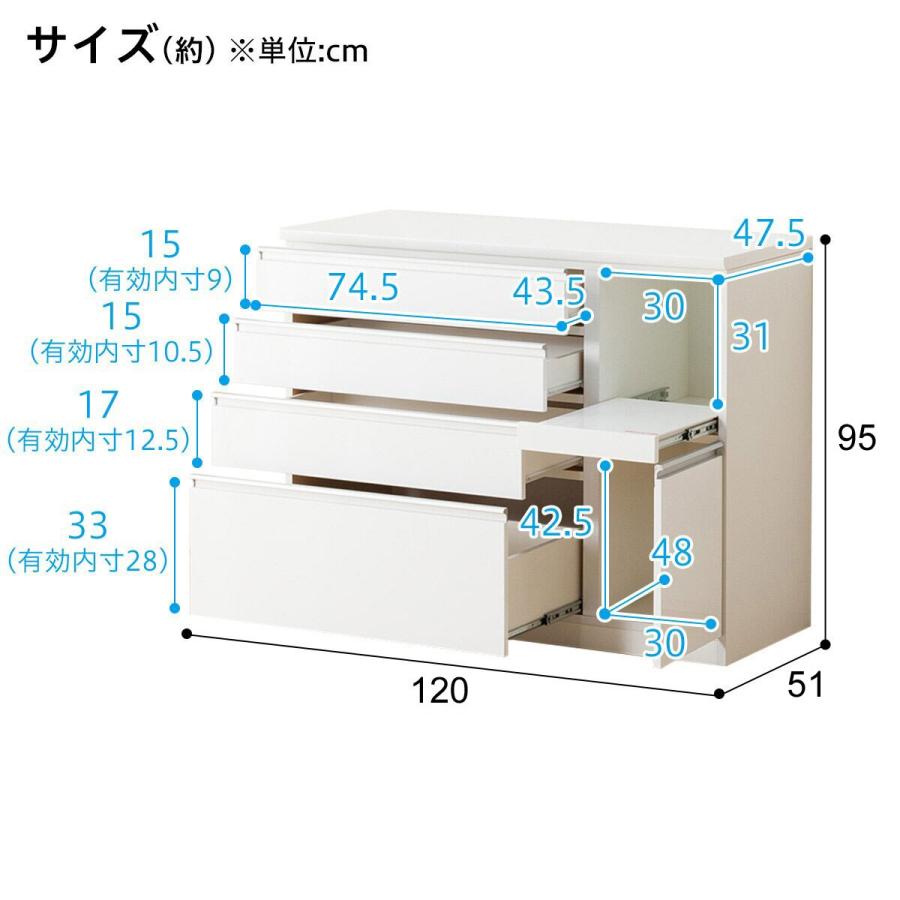 ニトリ キッチンカウンター(レジューム120-2SH-R WH) キッチン ニトリ キッチンカウンター(レジューム120-2SH-R WH) キッチン