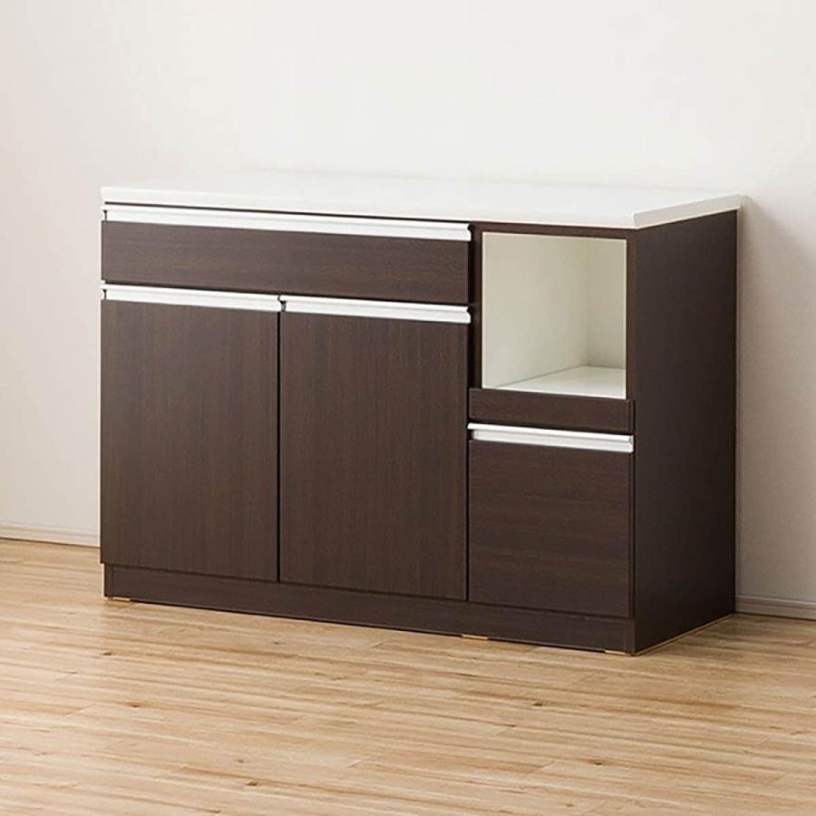 J4600 NITORI ニトリ キッチンカウンター レジューム120-2SH-R DBR