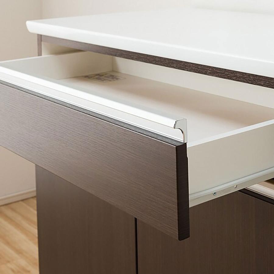 ニトリ（NITORI） キッチンカウンター(レジューム120-2TL-R DBR