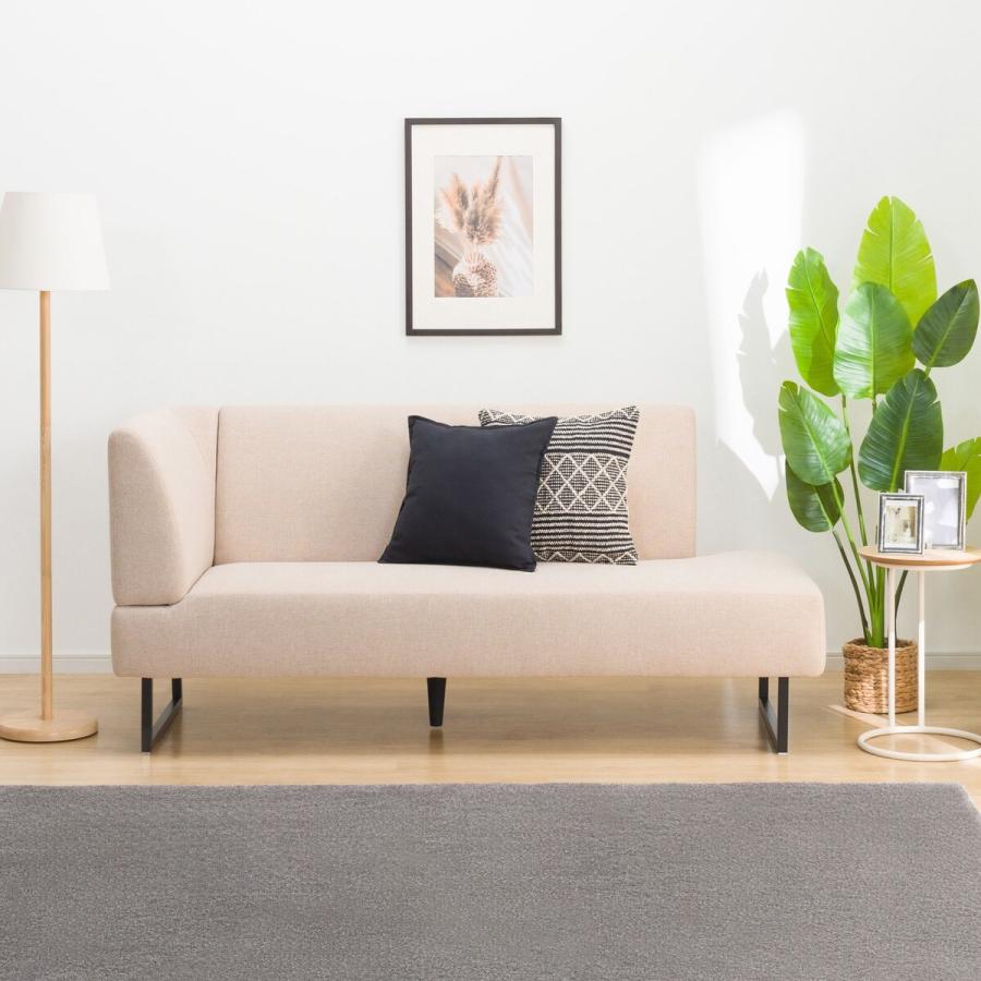 未使用】ニトリ リビング ダイニング ソファー ベンチ カウチ 合皮 左