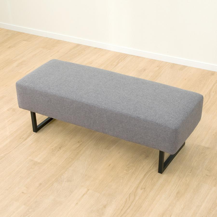 傷・汚れに強いファブリック ベンチ(グレー)