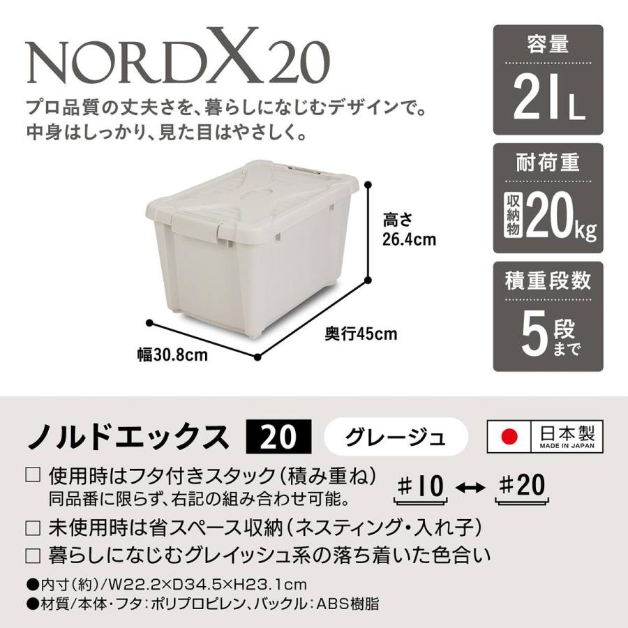 ニトリ（NITORI） ふた付き 収納 ボックス(ノルドX 20 容量21L