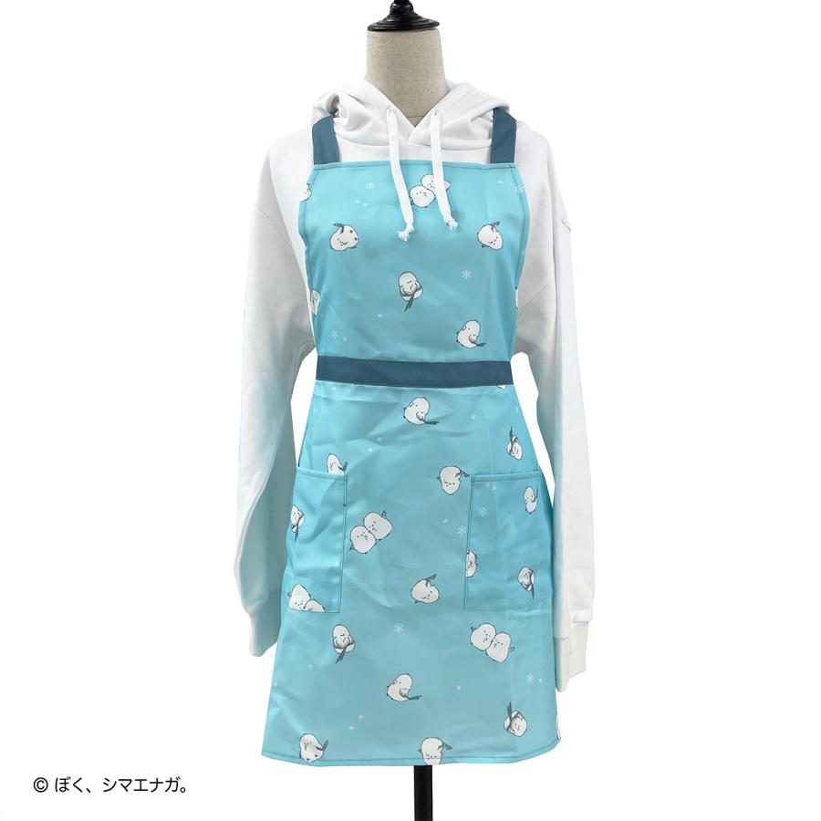 ホットマン　永遠色　 エプロン　ブルー ターコイズ花柄エプロン 新品タグ付き ニトリ ぼく、シマエナガ。エプロン(ブルー) : ニトリ Yahoo!店