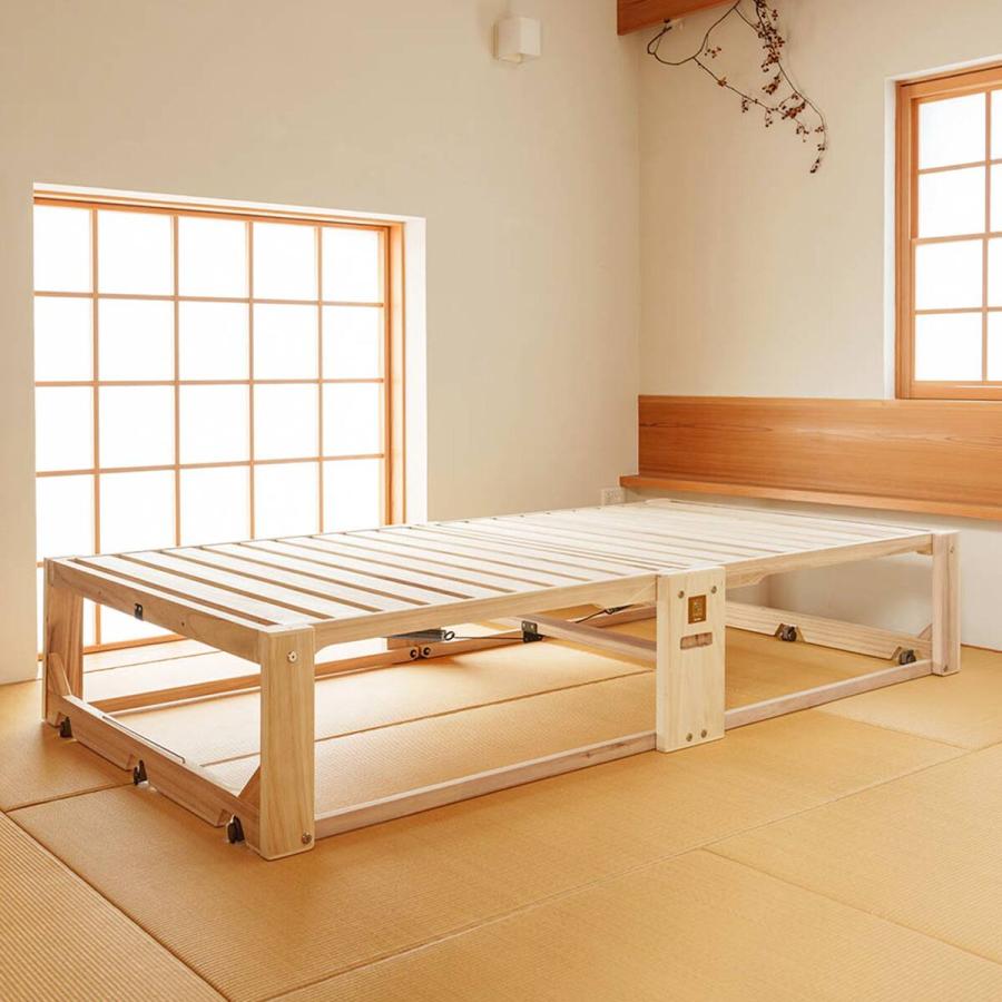 美品! 日本製 総桐折りたたみベッド ニトリ（NITORI） 総桐折りたたみベッド (ハイタイプ) : ニトリ Yahoo
