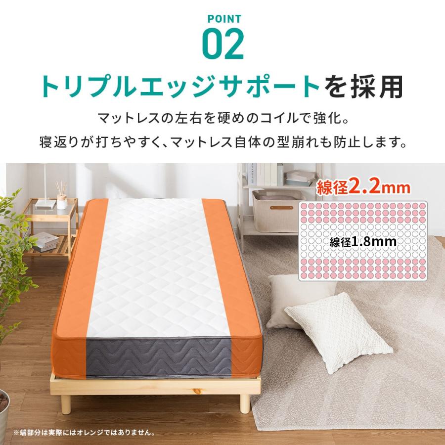 ニトリ（NITORI） セミシングルショート ポケットコイルマットレス