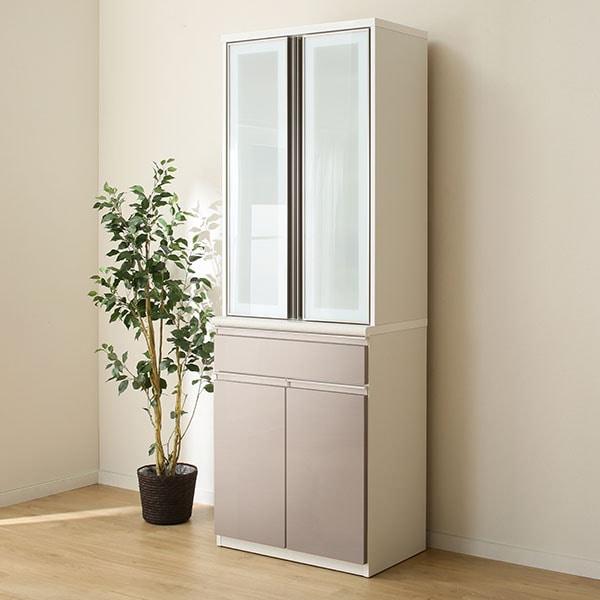 【ns】　食器棚　ニトリ　美品　アルミナ 楽天市場】[幅70cm] 食器棚 (アルミナ2 70DB) ニトリ 【配送員