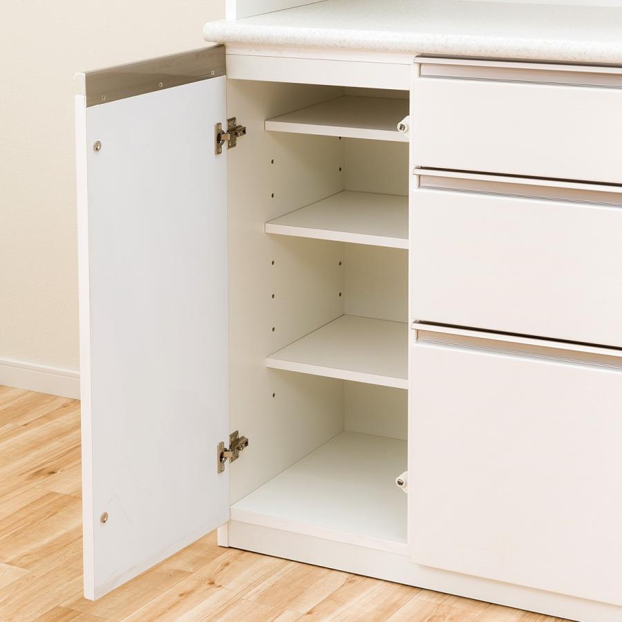 ニトリ キッチンボード(コパン 120KB WH) ホワイト 幅120cm 鏡面タイプ