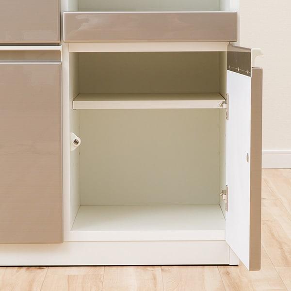 R2056) ニトリ キッチンボードアルミナ2 100KB NA 2018年製! 食器棚