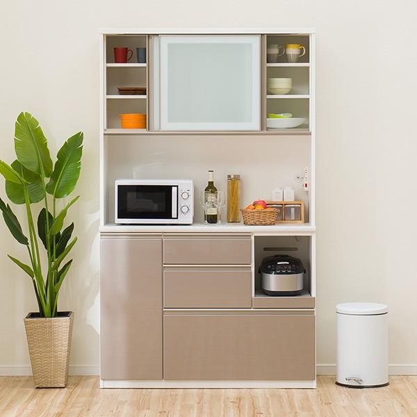 ニトリ キッチンボード アルミナ2 120KB WH 2020年製 NITORI 食器棚