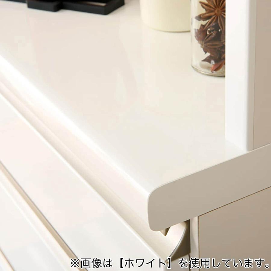 ニトリ　レンジ台　カップボード　キッチン収納　白 ニトリ（NITORI） 幅140cm キッチンボード(ラピス 140 ホワイト