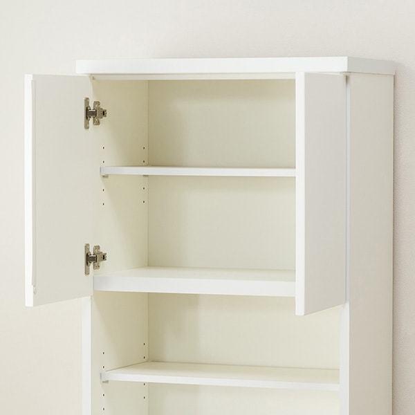 美品/ニトリ　食器棚60cm幅　白　ホワイト　レジューム　UP RESUME 食器棚(レジューム 60TG-H WH/60SL WH) | ニトリネット【公式