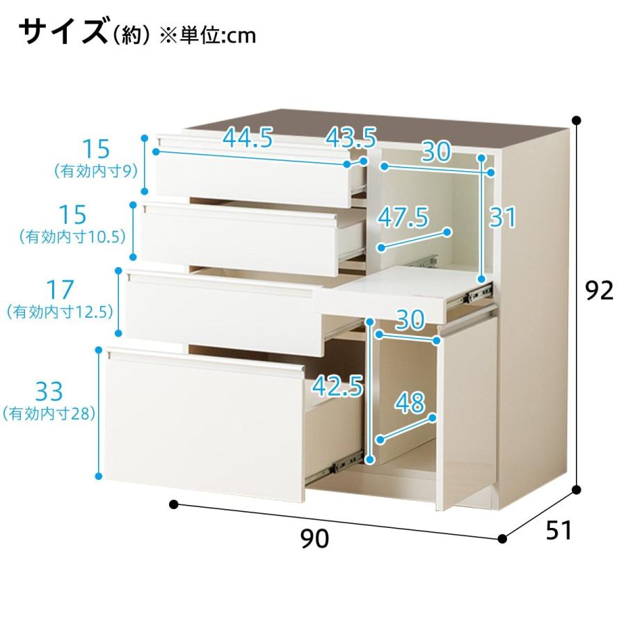 ニトリ 幅90 キッチンボード(レジューム 90TG-H WH/90SH-R WH ニトリ 幅90 キッチンボード(レジューム 90TG-H WH/90SH-R WH