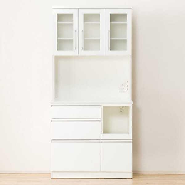 幅90 キッチンボード(レジューム 90TG-H WH/90QL-R WH) ダイニング  