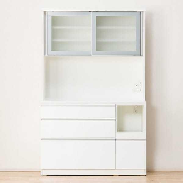 ニトリ 幅120cm キッチンボード( レジューム120-2AG-S WH/120