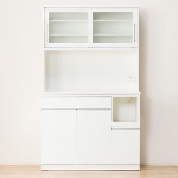 ニトリ　食器棚　キッチンボード　レジューム　120 キッチンボード( レジューム120-2AG-S WH/120-2TH-R WH