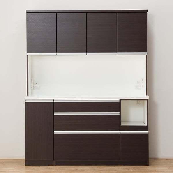 ニトリ レジューム 150TF-H／150QL-R DBR キッチンボード ニトリ 幅150cm 食器棚(レジューム 150TF-H DBR/150QL-R DBR) : ニトリ