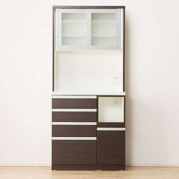 ニトリ 幅90 キッチンボード(レジューム 90AG-S DBR/90SH-R DBR