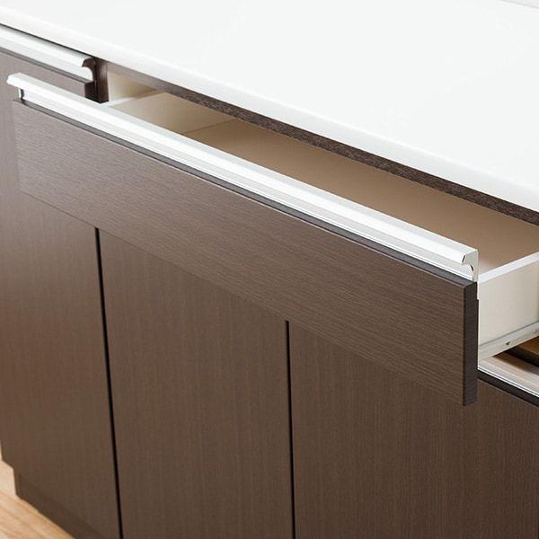 ニトリ（NITORI） 幅150cm 食器棚(レジューム 150AG-S DBR/150TL-R DBR