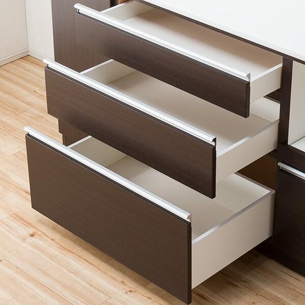 ニトリ（NITORI） 幅150cm 食器棚(レジューム 150AG-S DBR/150QL-R DBR