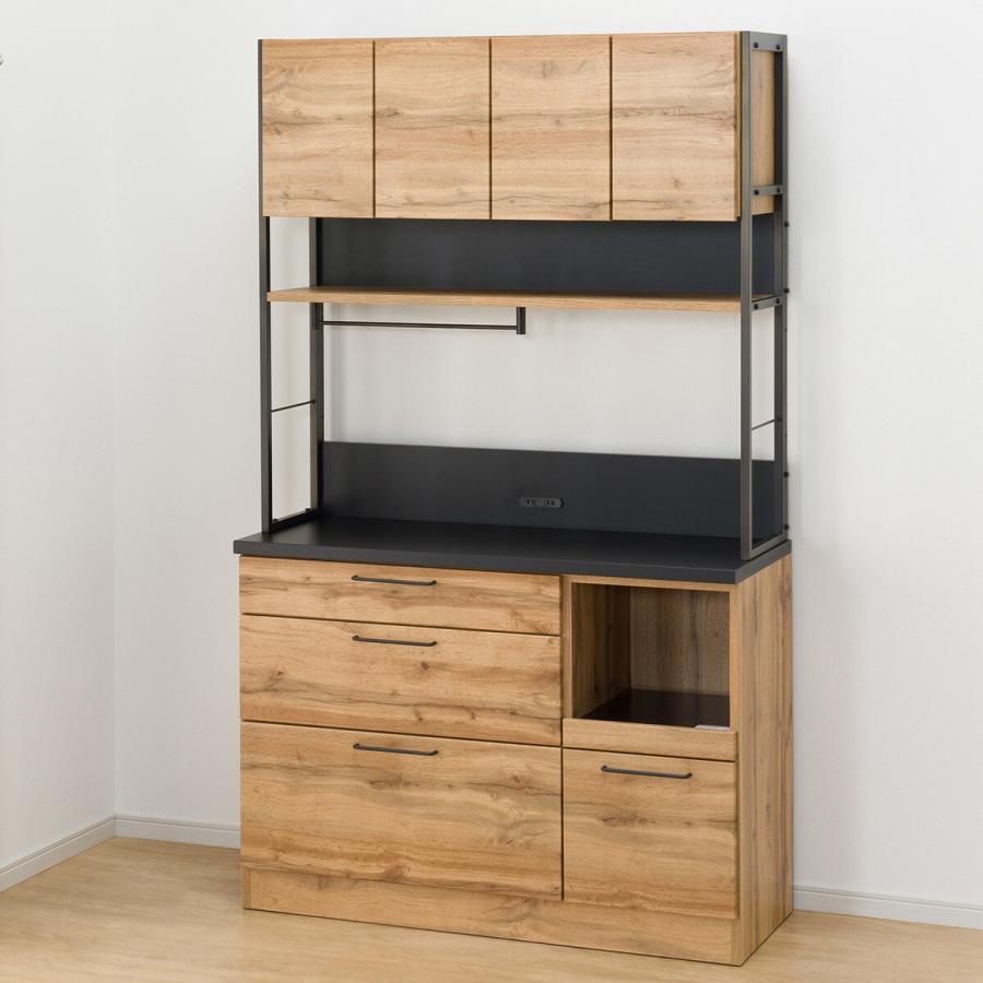 ザキヲ　ニトリキッチンボード(IM301 120 LBR) ライトブラウン ニトリ（NITORI） 幅120cm キッチンボード(IM301 120OP LBR) : ニトリ