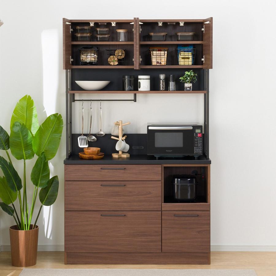 ニトリ（NITORI） 幅120cm キッチンボード(IM301 120OP MBR) : ニトリ