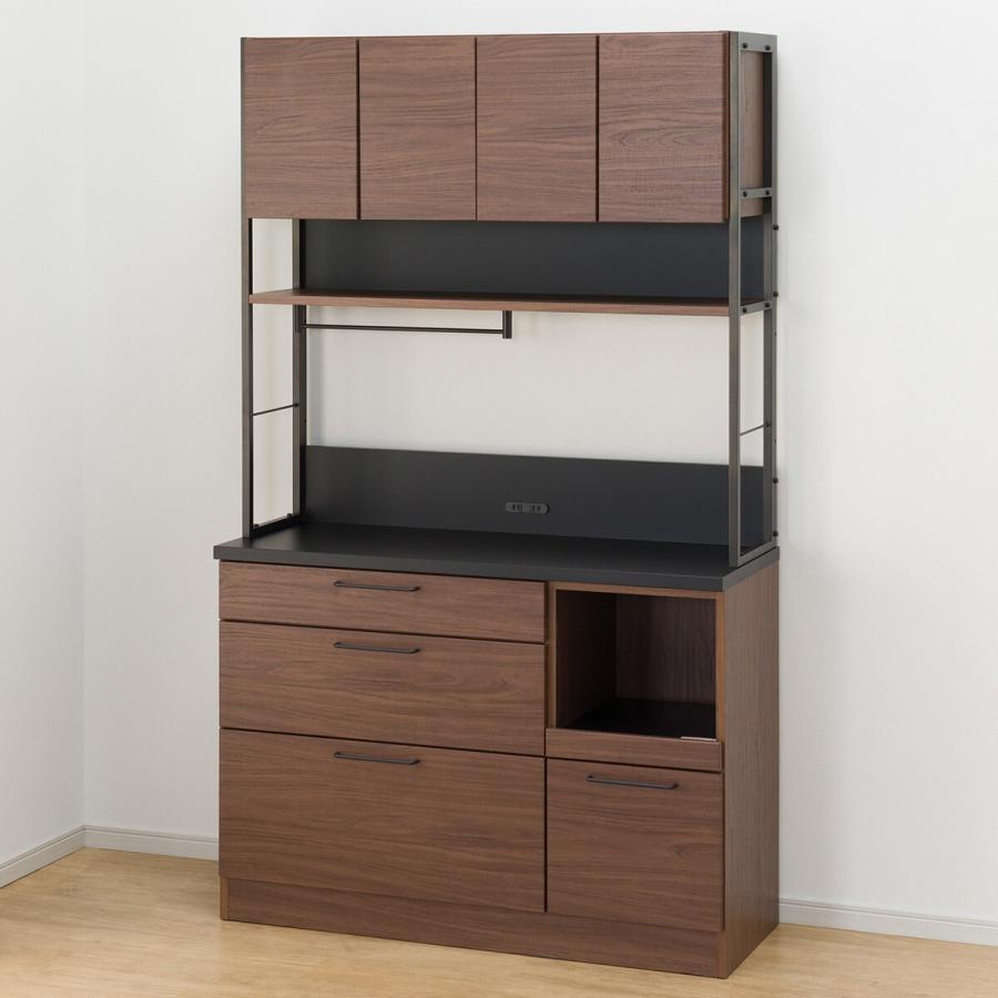 ニトリ 幅120cm キッチンボード(IM301 120OP MBR) : ニトリ