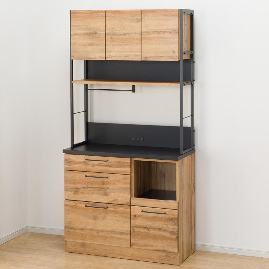 ニトリ（NITORI） 幅100cm キッチンボード(IM301 100OP LBR) : ニトリ