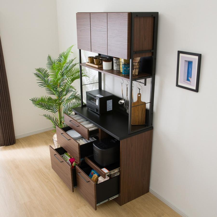 ニトリ（NITORI） 幅100cm キッチンボード(IM301 100OP MBR) : ニトリ