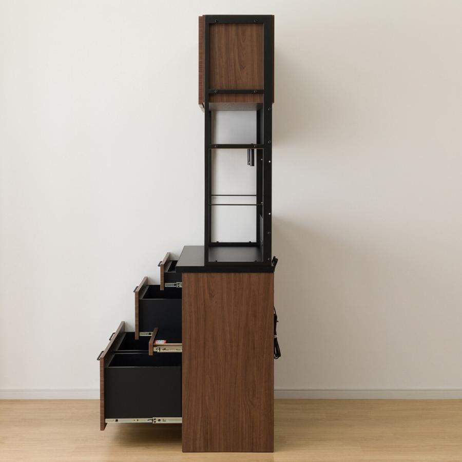 ニトリ（NITORI） 幅100cm キッチンボード(IM301 100OP MBR) : ニトリ