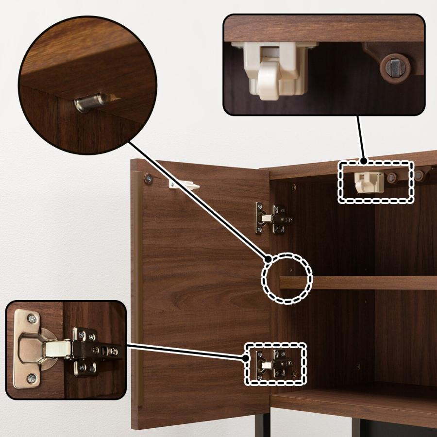 ニトリ（NITORI） 幅120cm キッチンボード(IM301HQ 120OP MBR