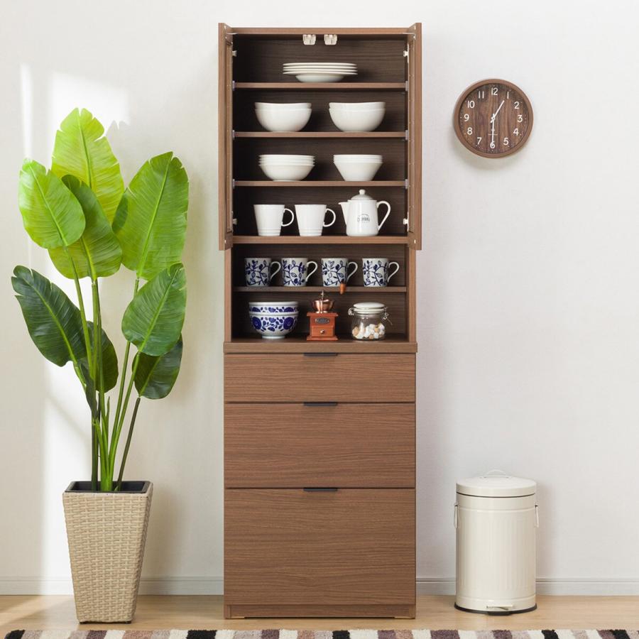 都内23区送料無料✨ニトリ✨食器棚　エトナ60RB-LBR2 幅60cm ニトリ レンジボード(エトナ60RB LBR) : ニトリ Yahoo!店 - 通販