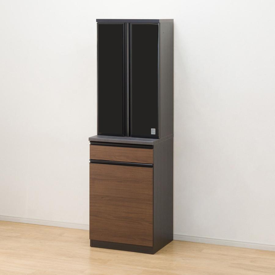 ニトリ 幅61cm 食器棚(チェルシー DB60 ダスト BS/WN) キッチン ニトリ 幅61cm 食器棚(チェルシー DB60 ダスト BS/WN) キッチン