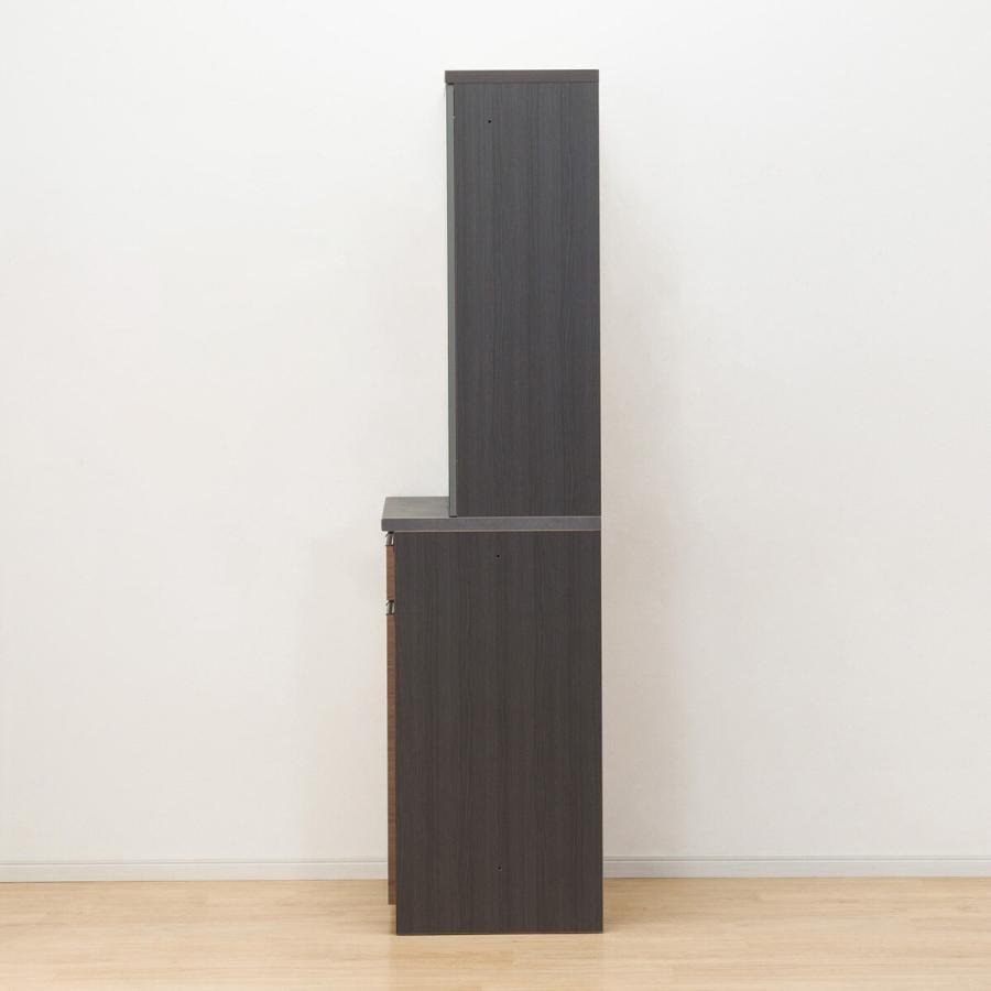 ニトリ（NITORI） 幅61cm 食器棚(チェルシー DB60 ダスト BS/WN