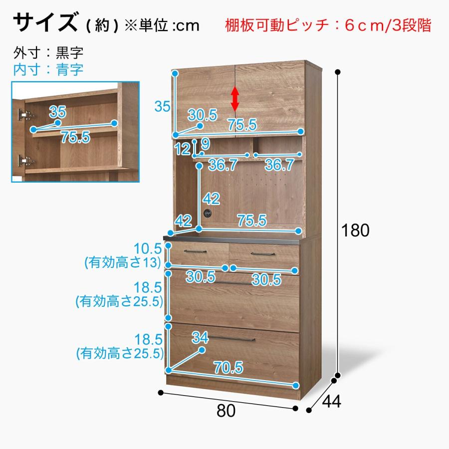 ニトリ（NITORI） 特殊鋼板天板 ヴィンテージ風キッチンボード (幅80cm 