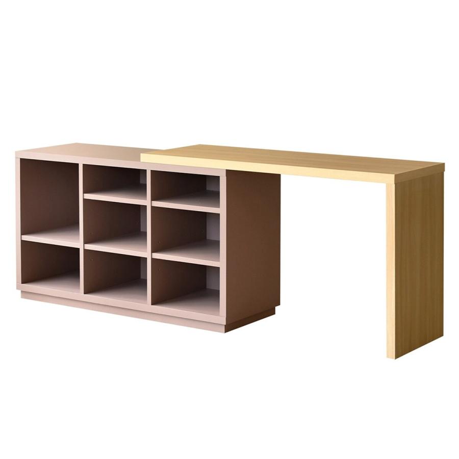 ニトリ（NITORI） 伸縮式シェルフデスク (BR) : ニトリ Yahoo!店