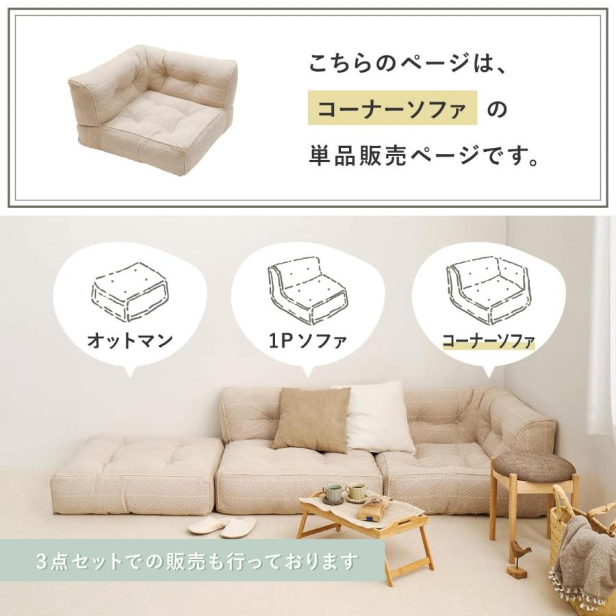 ニトリ（NITORI） 連結できるフロアソファ コーナー 布張りタイプ (GY