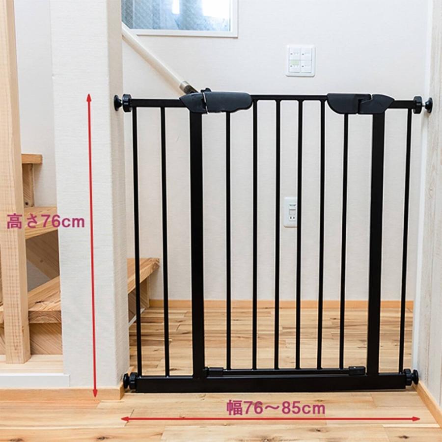 ニトリ（NITORI） ペット用セーフティゲート 幅76〜85cm対応(BK