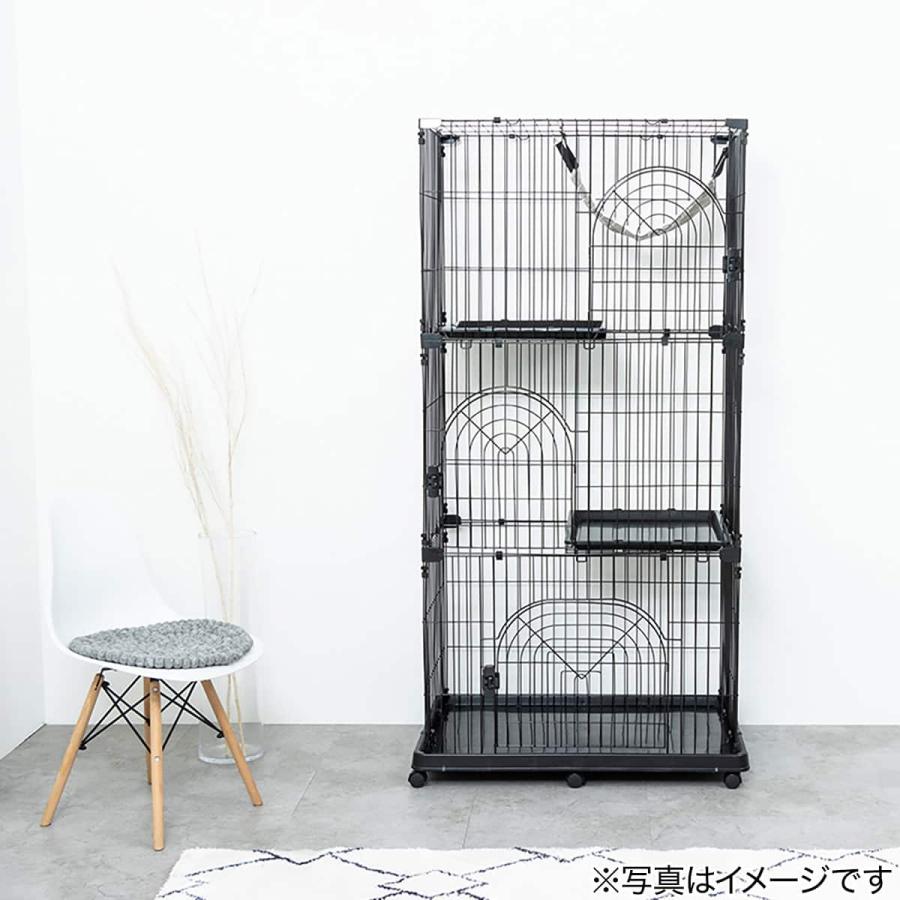 ニトリ（NITORI） ハンモック付きネコ用ケージ3段(SN WH) : ニトリ