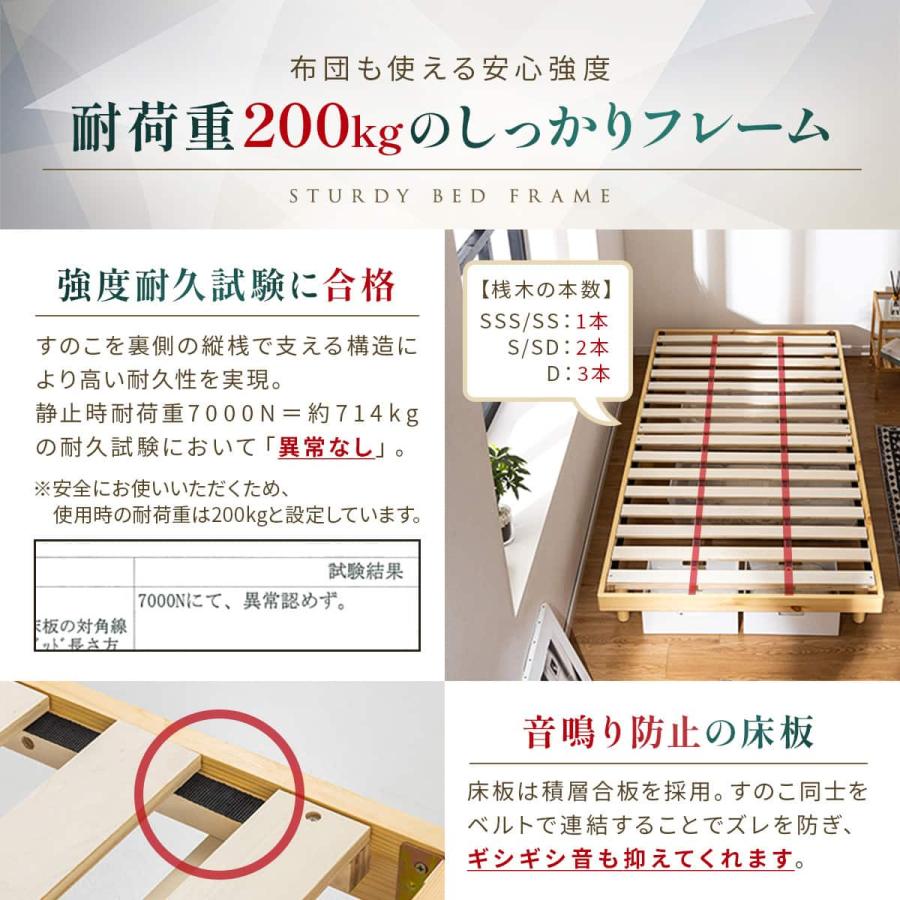 ニトリ（NITORI） セミダブル 脚付きすのこベッド (SRN2 BR) : ニトリ